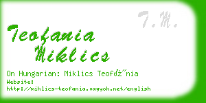 teofania miklics business card